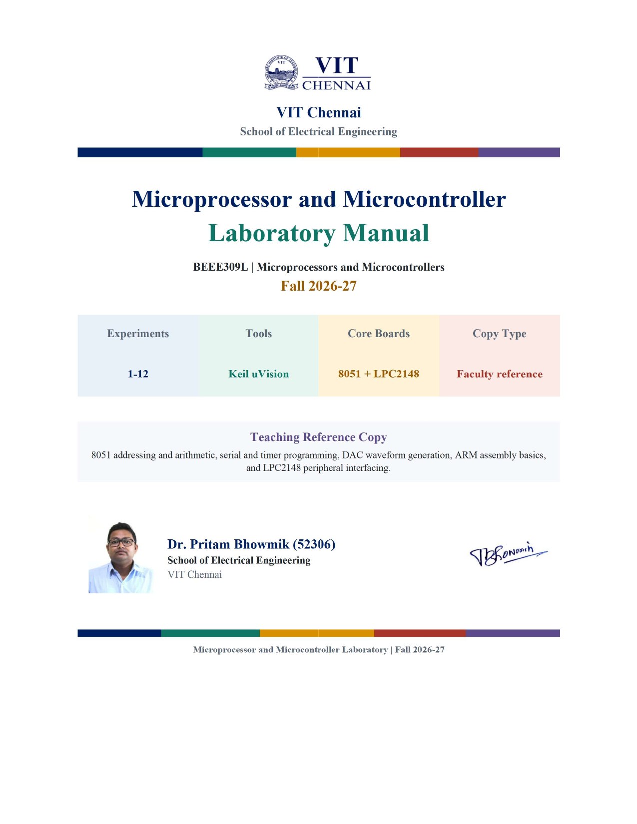 MPMC Lab Manual Fall 26-27 page 1